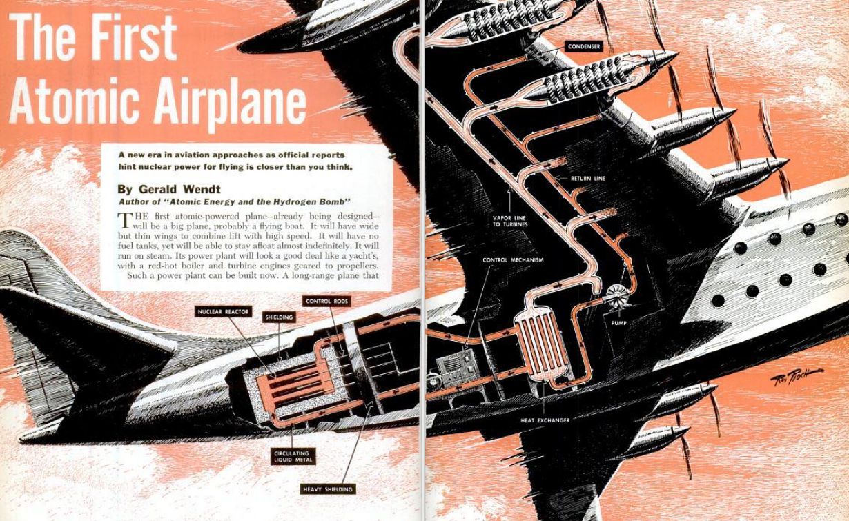 Atomic Airplane Cutaway 1951