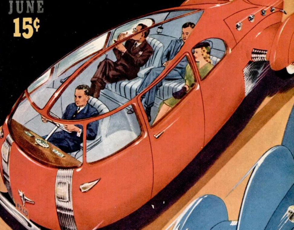 Futuristic Aerial Bomb Car 1940