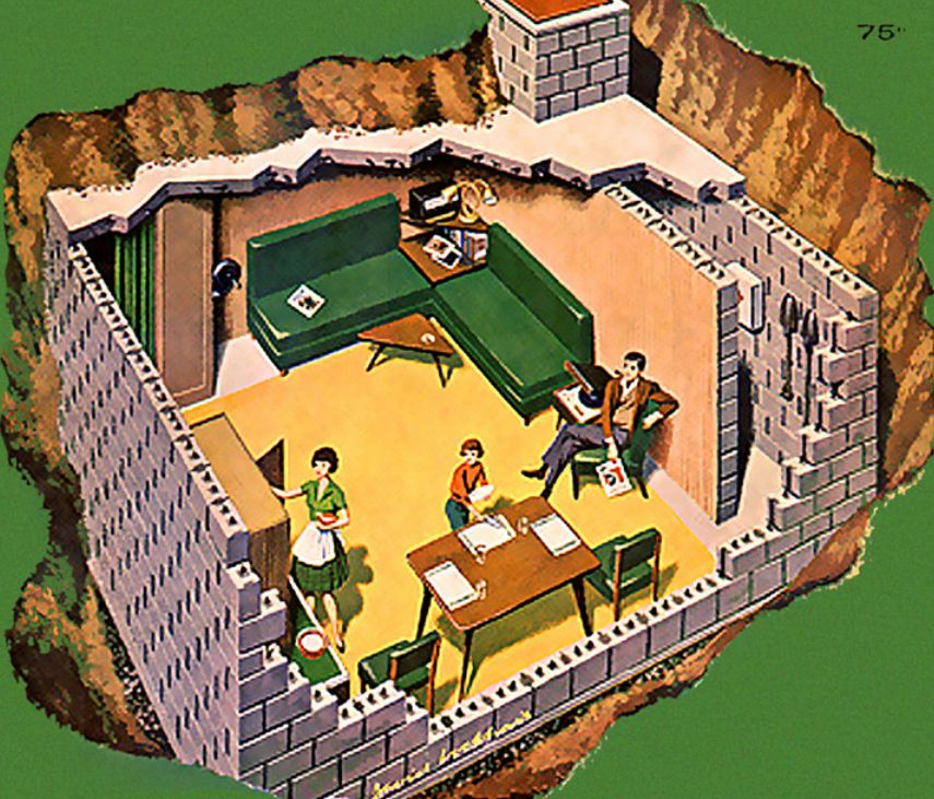 Home Nuclear Bomb Fallout Shelter, 1962