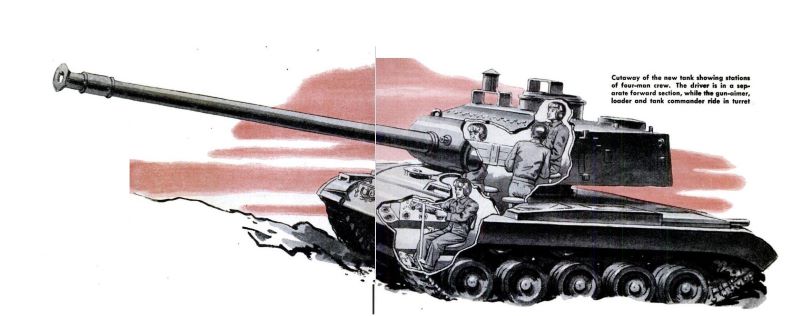 Walker Bulldog T-41 Tank Cutaway, 1951