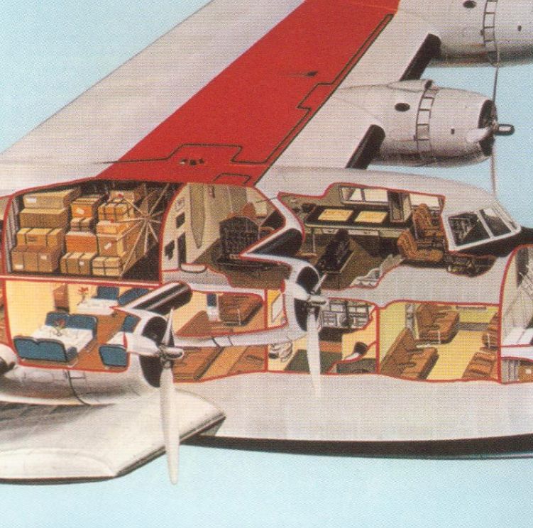 PanAm Yankee Clipper Cutaway Drawing, ca 1930s – Invisible Themepark