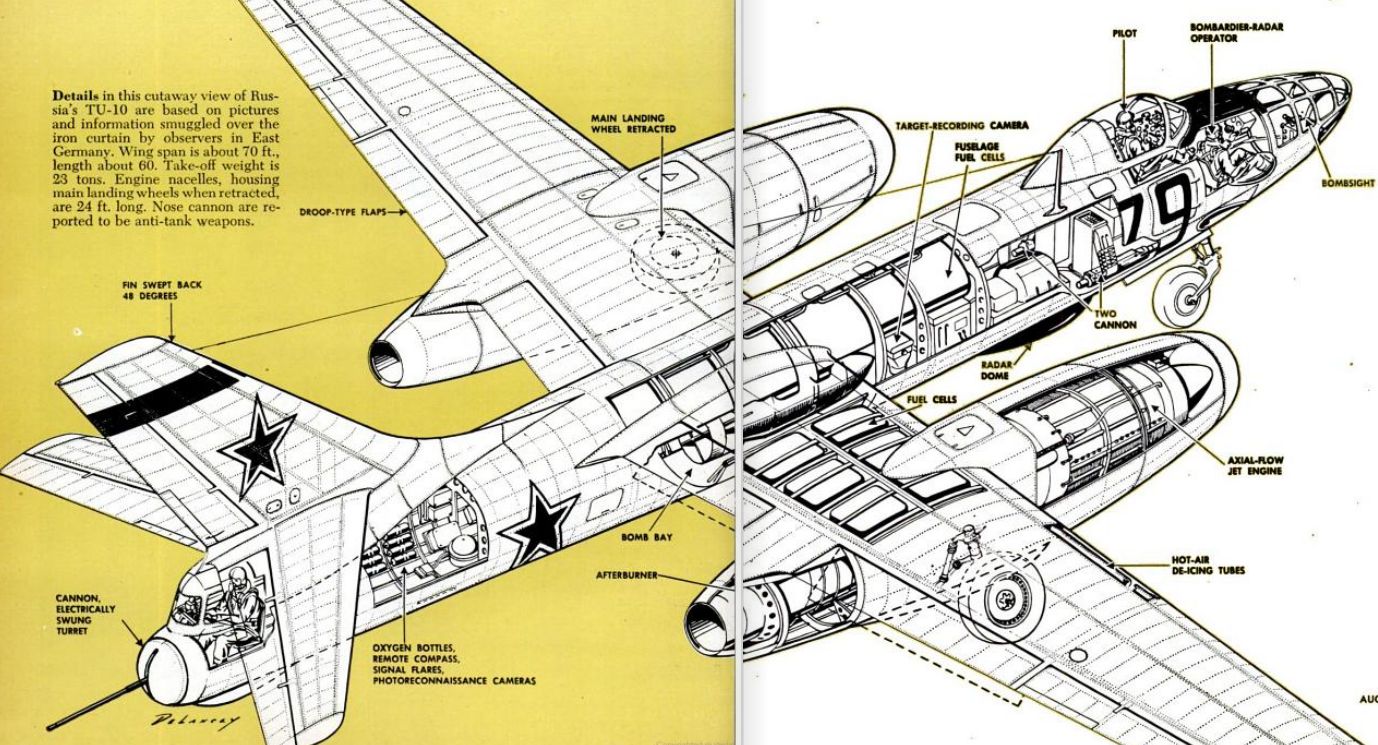 Soviet TU 10 Two Jet Bomber 1951