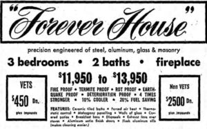 Forever House Ad, LA Times - 1953