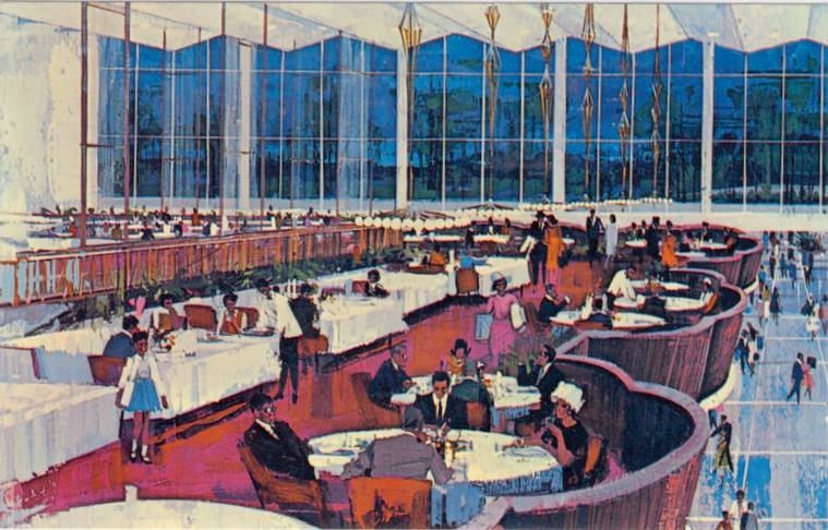 Yorkdale Mall Toronto Vista Restaurant - ca mid 1960s