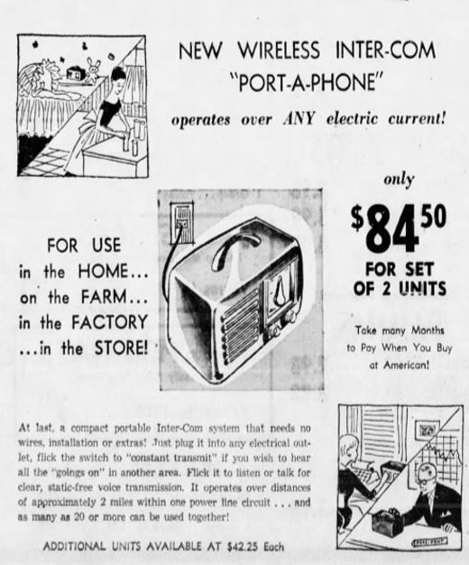 Intercom Ad, 1955