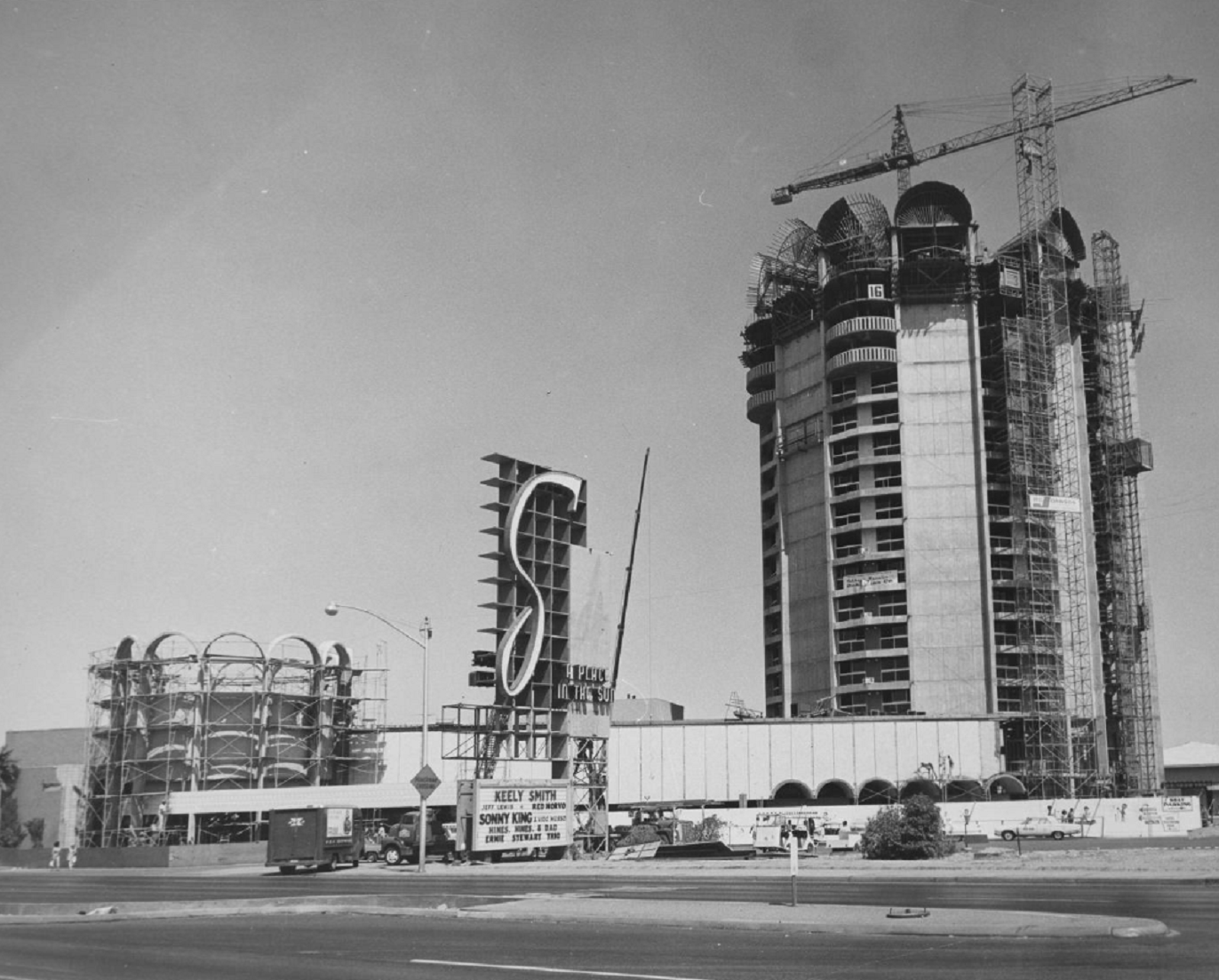 1965: Sands Hotel and Sign Being Rebuilt