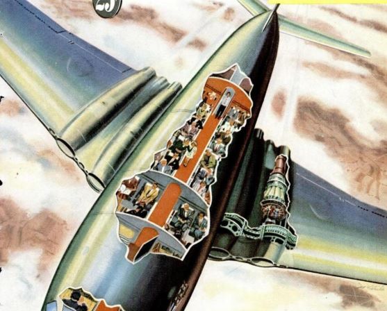 Comet Airliner Cutaway 1950